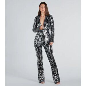 Make An Entrance Sequin Swirl Blazer
